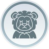 Cry Solid button Icon vector