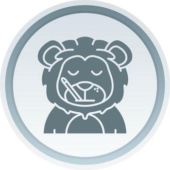 enfermo sólido botón icono vector