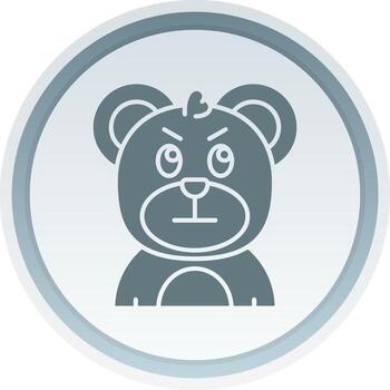Angry Solid button Icon vector
