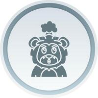 Exploding Solid button Icon vector