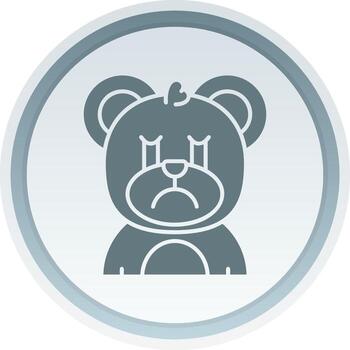 Cry Solid button Icon vector