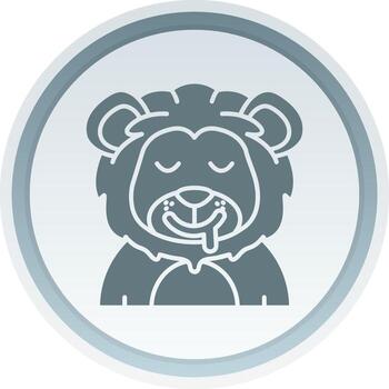 Drooling Solid button Icon vector