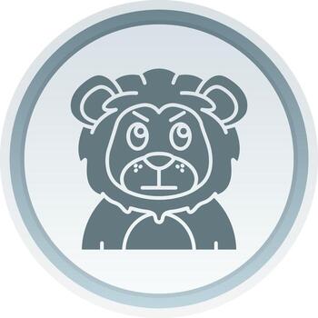 Angry Solid button Icon vector