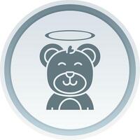 Angel Solid button Icon vector