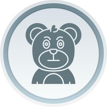 Embarrassed Solid button Icon vector