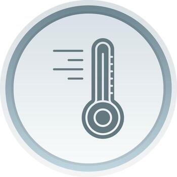 Thermometer Solid button Icon vector