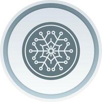 Winter Solid button Icon vector