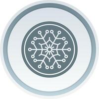 Winter Solid button Icon vector