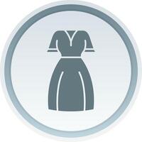 mujer vestir sólido botón icono vector