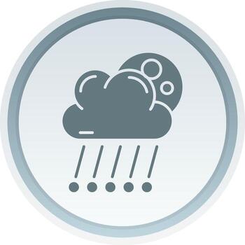 Hail Solid button Icon vector