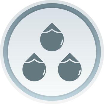 Wet Solid button Icon vector