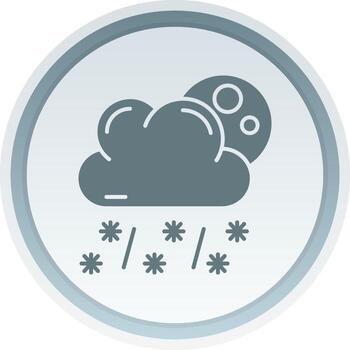Snow Solid button Icon vector