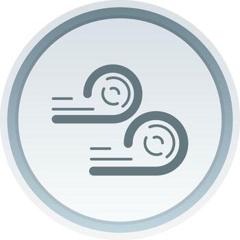 Wind Solid button Icon vector