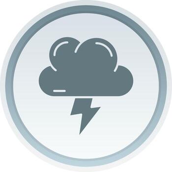 relámpago sólido botón icono vector