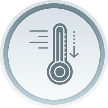 Cold Solid button Icon vector