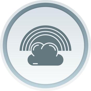 arco iris sólido botón icono vector