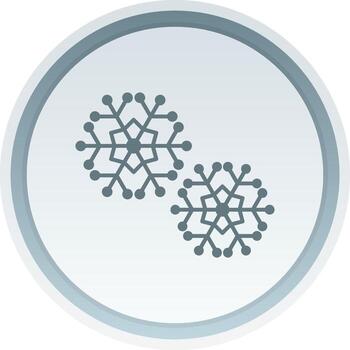 Snowflakes Solid button Icon vector