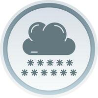 Snowy Solid button Icon vector