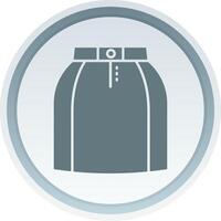 Mini skirt Solid button Icon vector