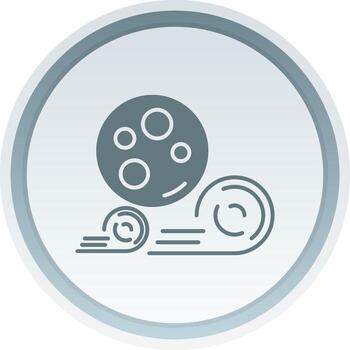 Wind Solid button Icon vector