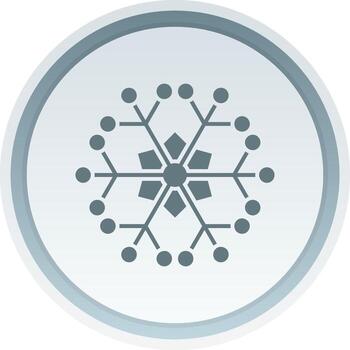 copo de nieve sólido botón icono vector