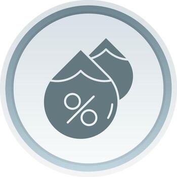 Humidity Solid button Icon vector