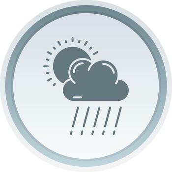 rain Solid button Icon vector