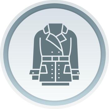 Coat Solid button Icon vector