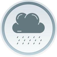 Rainy Solid button Icon vector