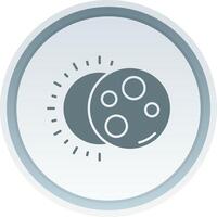 Eclipse Solid button Icon vector