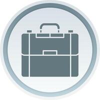 Briefcase Solid button Icon vector