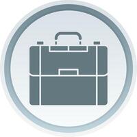 Briefcase Solid button Icon vector