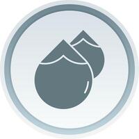 Water drops Solid button Icon vector