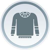 Sweater Solid button Icon vector