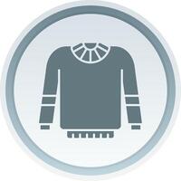 Sweater Solid button Icon vector
