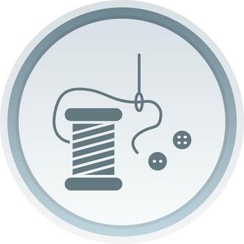 stich equipo sólido botón icono vector