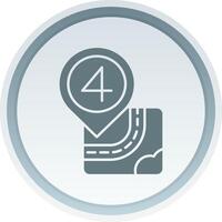 Four Solid button Icon vector