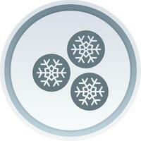 Snowball Solid button Icon vector