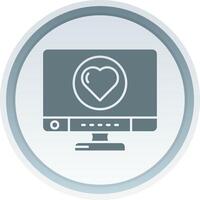 Heart Solid button Icon vector