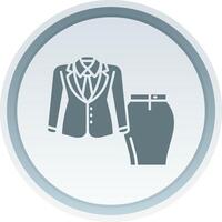 Women suit Solid button Icon vector