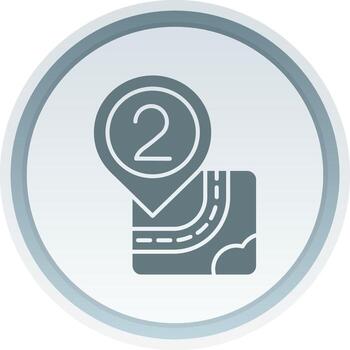Two Solid button Icon vector
