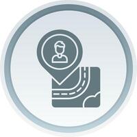 humano sólido botón icono vector