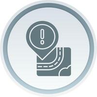 Warning Solid button Icon vector