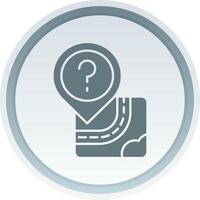 Question Solid button Icon vector