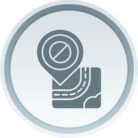 Forbidden Solid button Icon vector