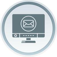 Email Solid button Icon vector