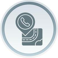 Help center Solid button Icon vector