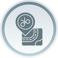 Haircut Solid button Icon vector