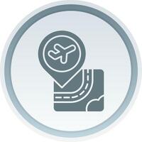 Airport Solid button Icon vector