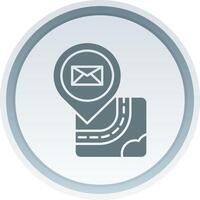 Email Solid button Icon vector